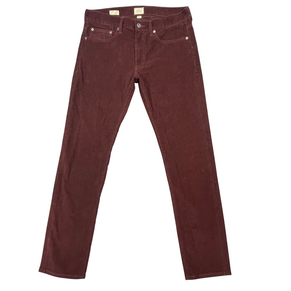J.Crew Maroon 484 Slim Fit Corduroy Pants Mens 30x30